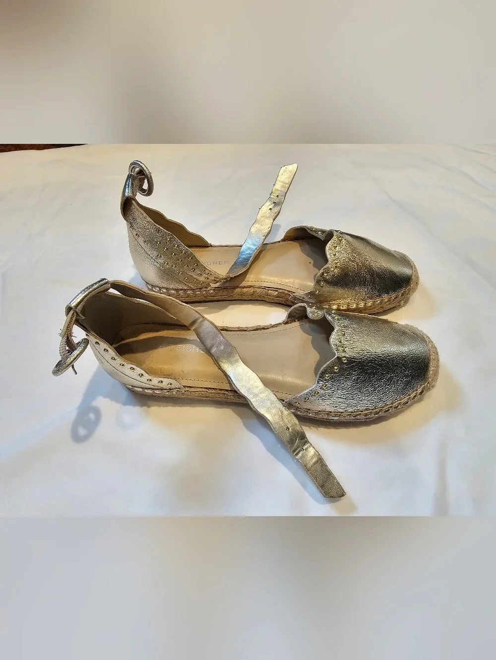 Marc Fisher Champagne Gold Espadrilles- Size 6